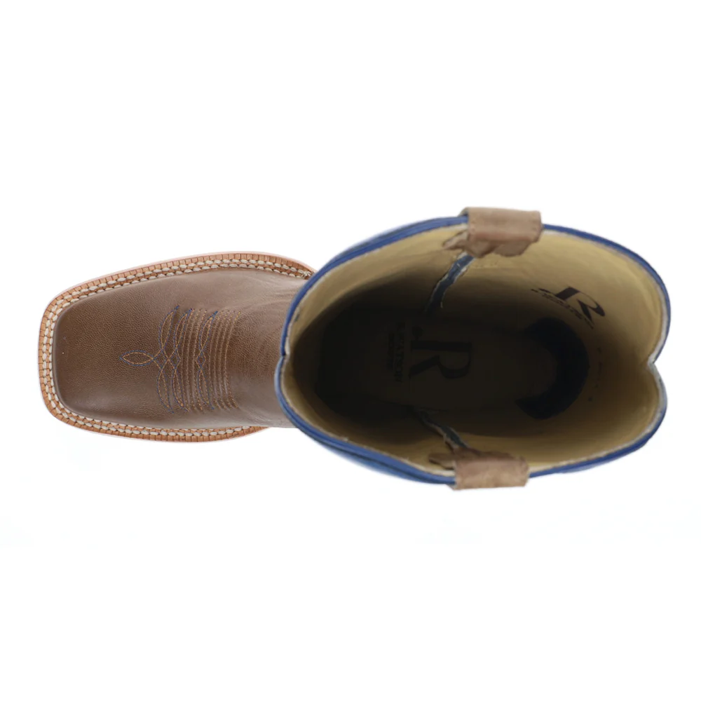 13 Inch Wide Square Toe Pull On Cowboy Boots - Image 4
