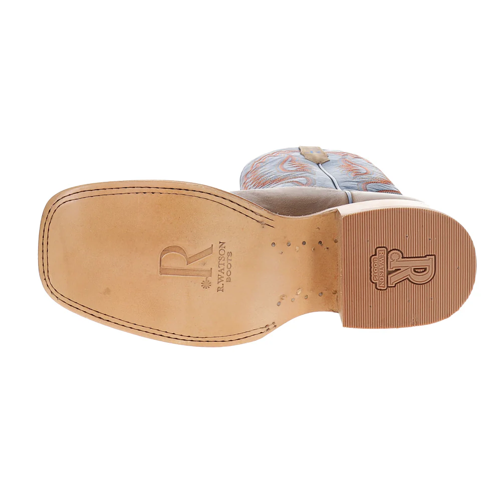 13 Inch Wide Square Toe Pull On Cowboy Boots - Image 5