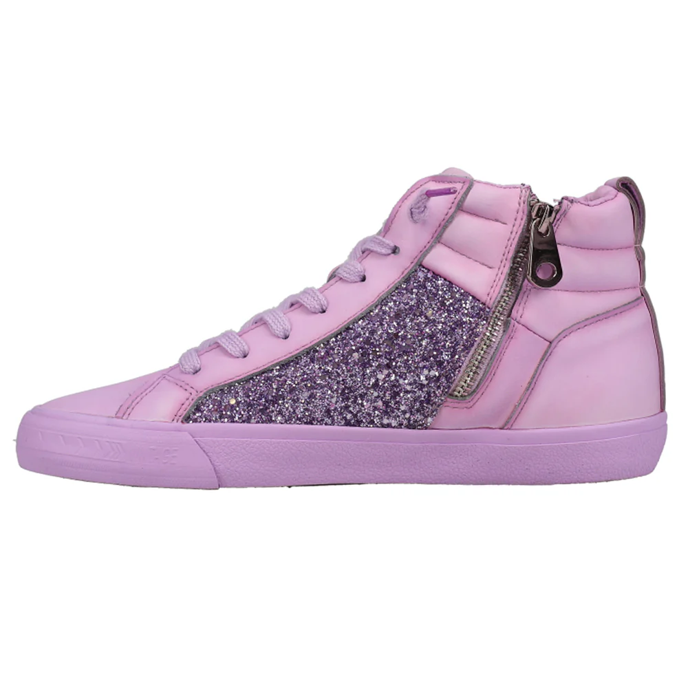 Alexis Glitter High Top Zippered Sneakers - Image 3