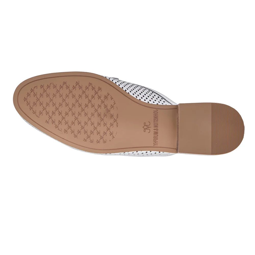 Ali Perforated Bit Metallic Mule Loafers - Image 5
