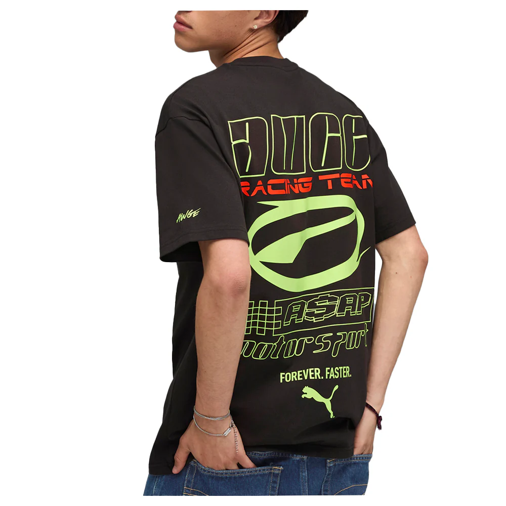 ASAP ROCKY X PUMA Flacko Smile Graphic Crew Neck Short Sleeve T-Shirt - Image 4