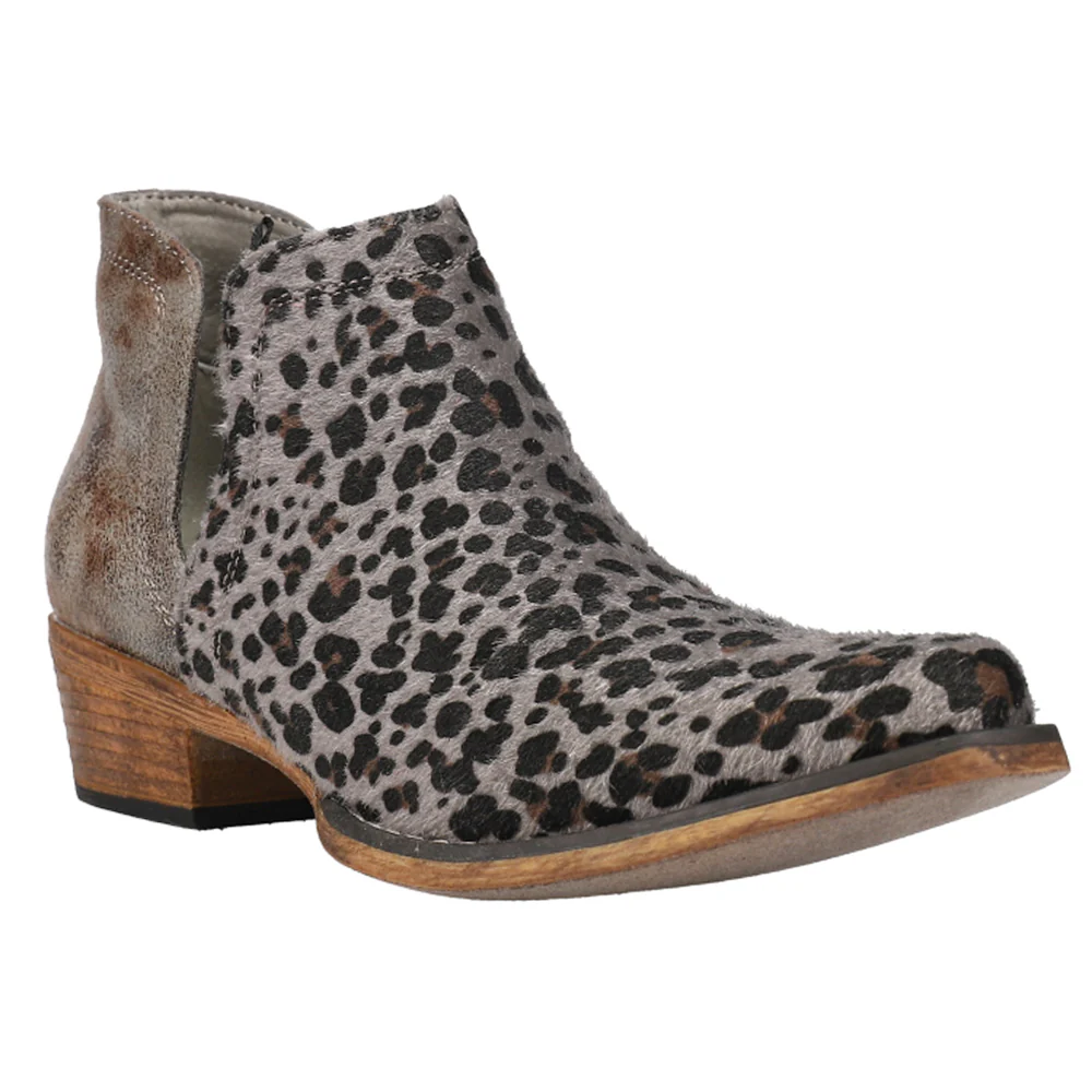 Ava Leopard Snip Toe Cowboy Booties - Image 2