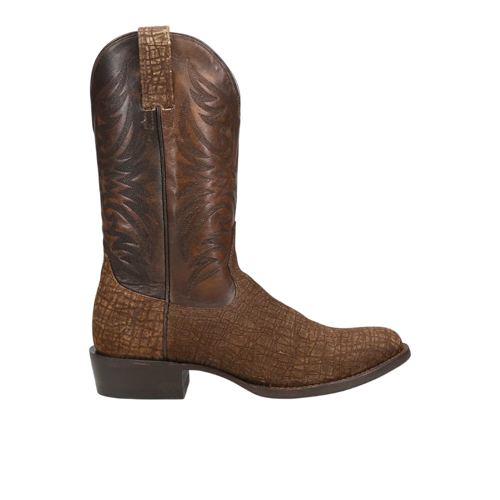 Bankroll Hippo Embroidered Round Toe Pull On Cowboy Boots