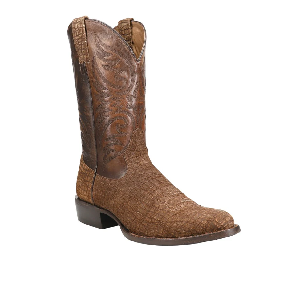 Bankroll Hippo Embroidered Round Toe Pull On Cowboy Boots - Image 2
