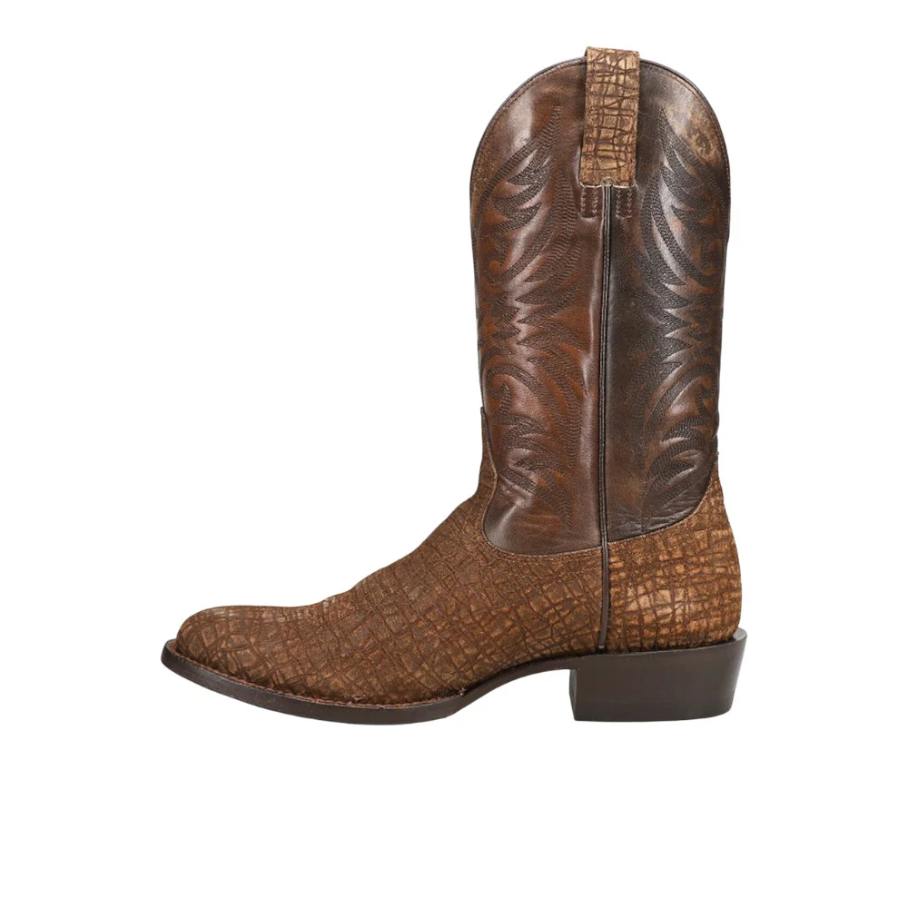 Bankroll Hippo Embroidered Round Toe Pull On Cowboy Boots - Image 3