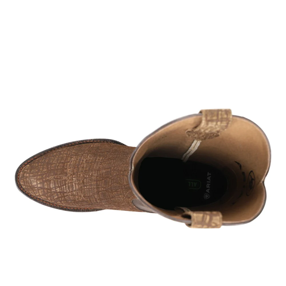 Bankroll Hippo Embroidered Round Toe Pull On Cowboy Boots - Image 4