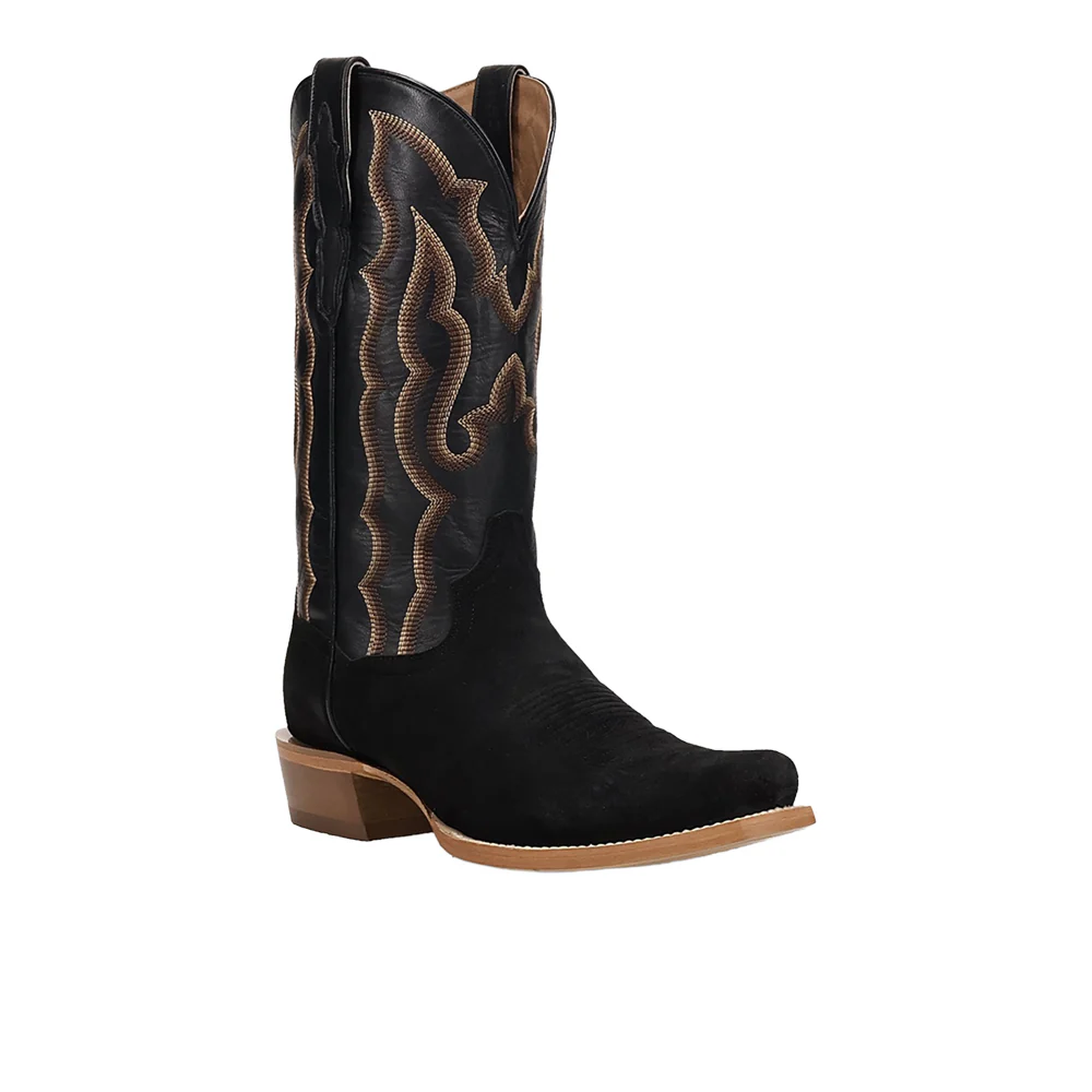 Barren Leather Square Toe Pull On Cowboy Boots - Image 2
