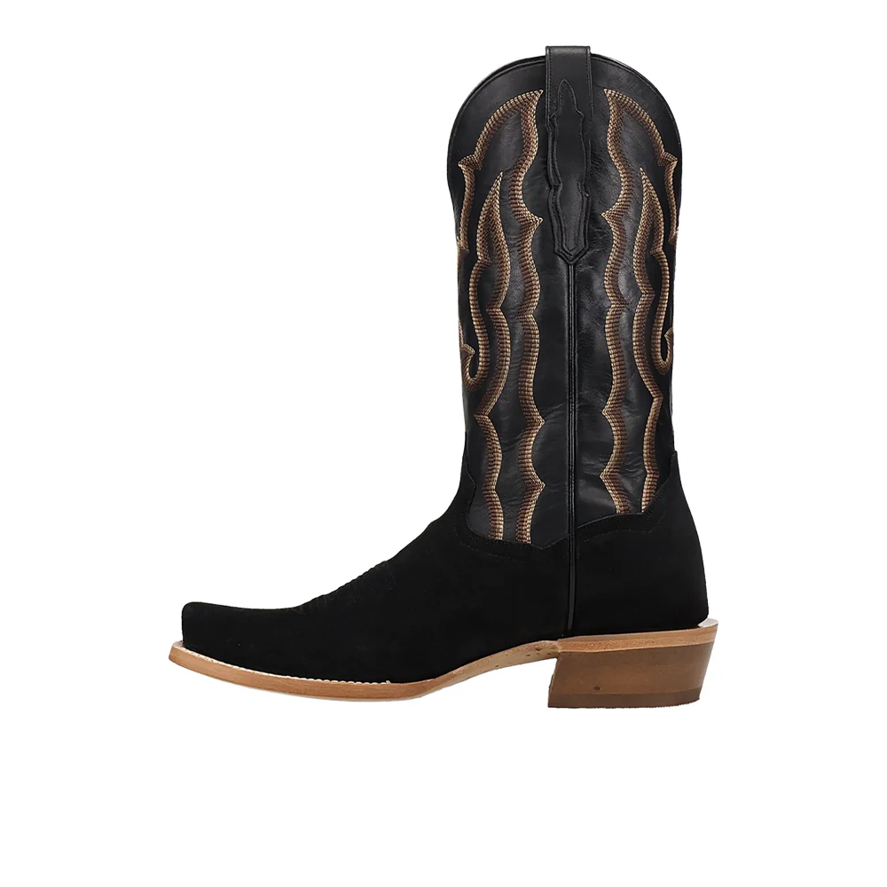 Barren Leather Square Toe Pull On Cowboy Boots - Image 3