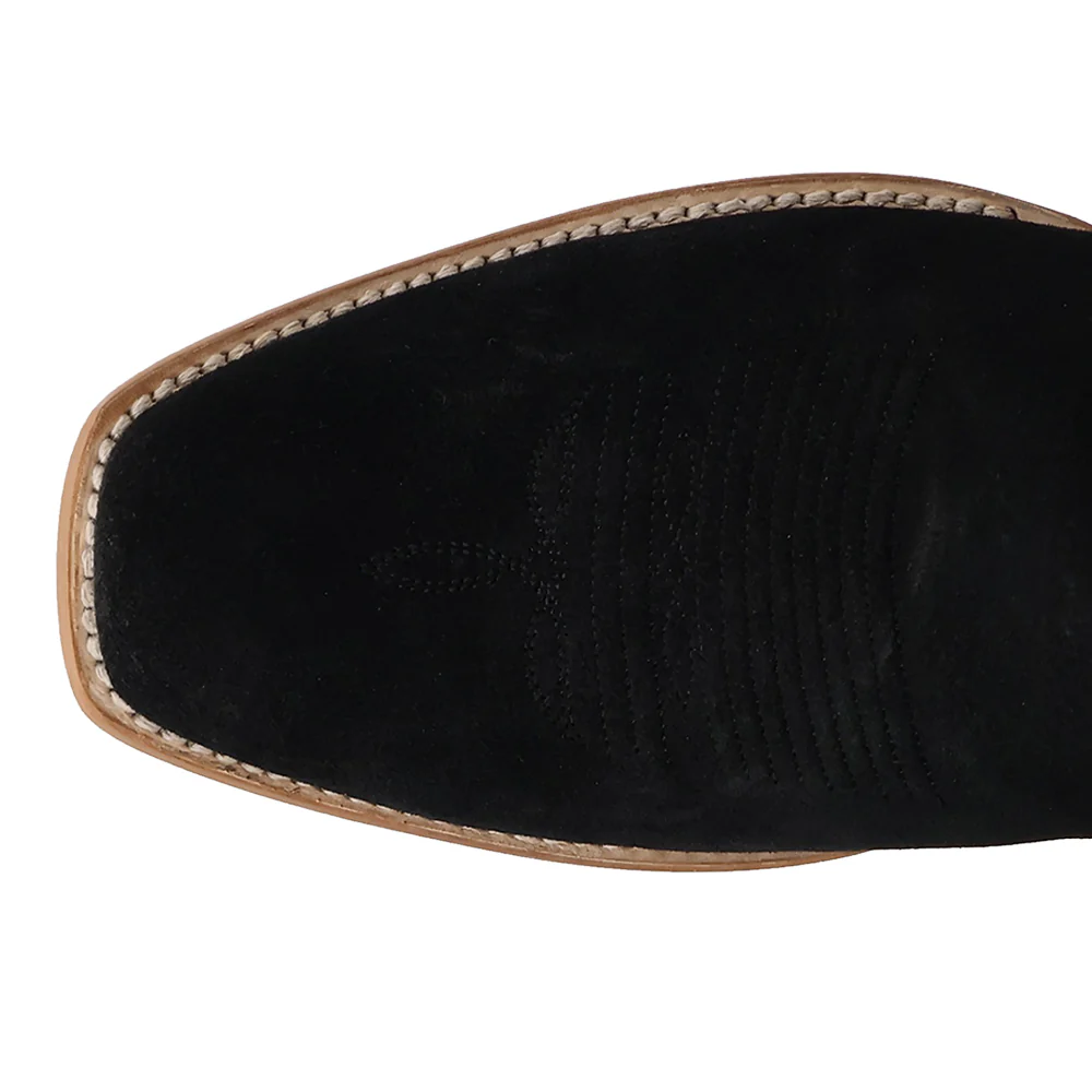 Barren Leather Square Toe Pull On Cowboy Boots - Image 4