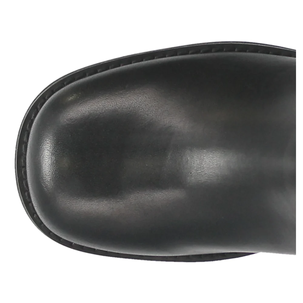 Blacklist Tooled-Inlay Round Toe Motorcycle Boots - Image 4