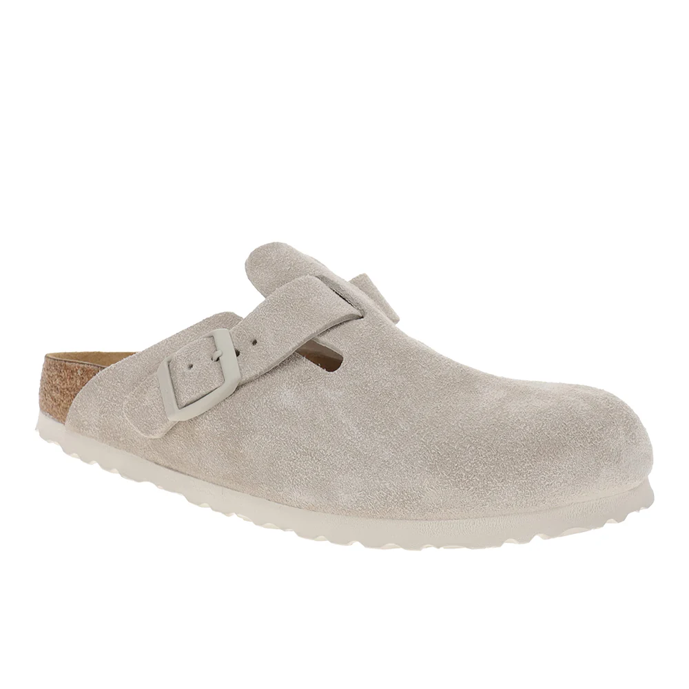 Boston Suede Leather Footbed Clogs - Image 2