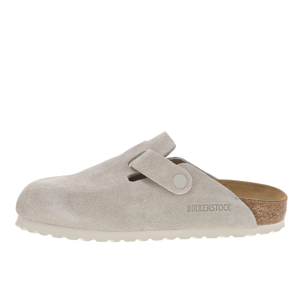 Boston Suede Leather Footbed Clogs - Image 3