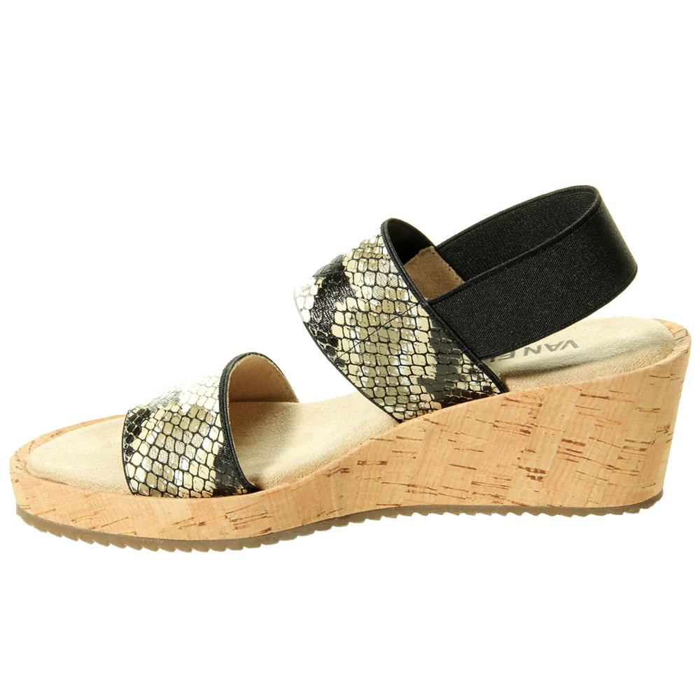 Chila Snake Slingback Wedge Sandals - Image 3
