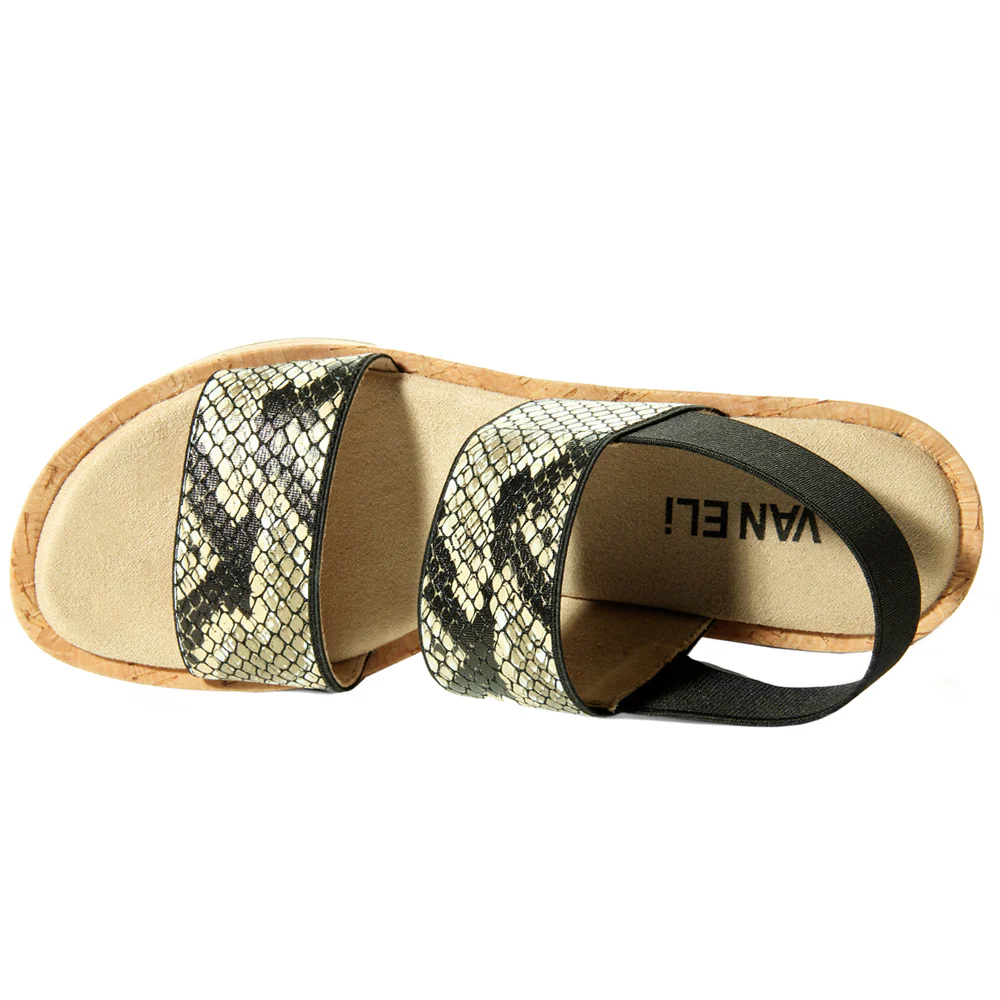 Chila Snake Slingback Wedge Sandals - Image 4