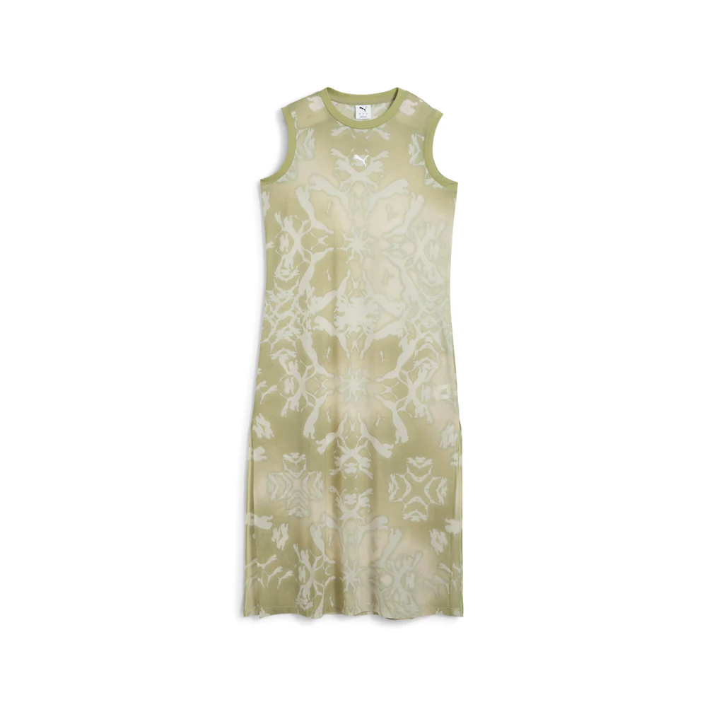 Dare To Mesh Column Tie-Dye Sleeveless Maxi Dress