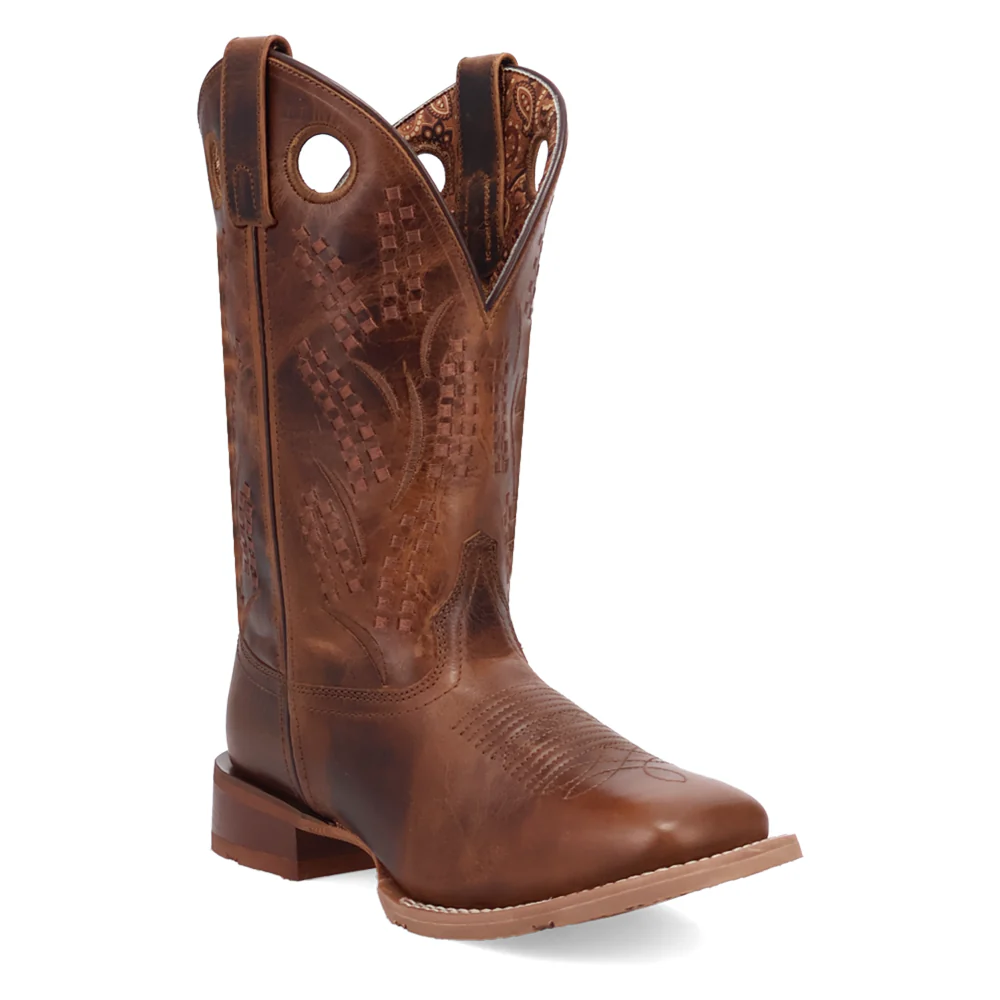Dream Weaver Embroidered Square Toe Pull On Cowboy Boots - Image 2
