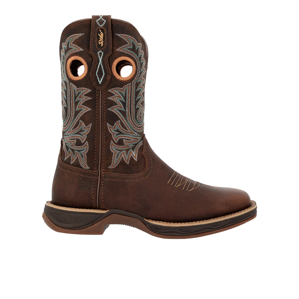 Lady Rebel Ultra-Lite Embroidered Square Toe Pull On Cowboy Boots