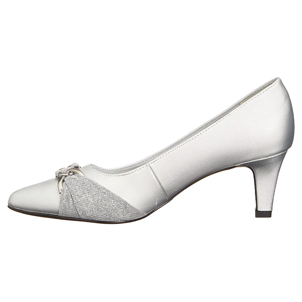 Electa Glitter Pointed Toe Pumps - Image 3