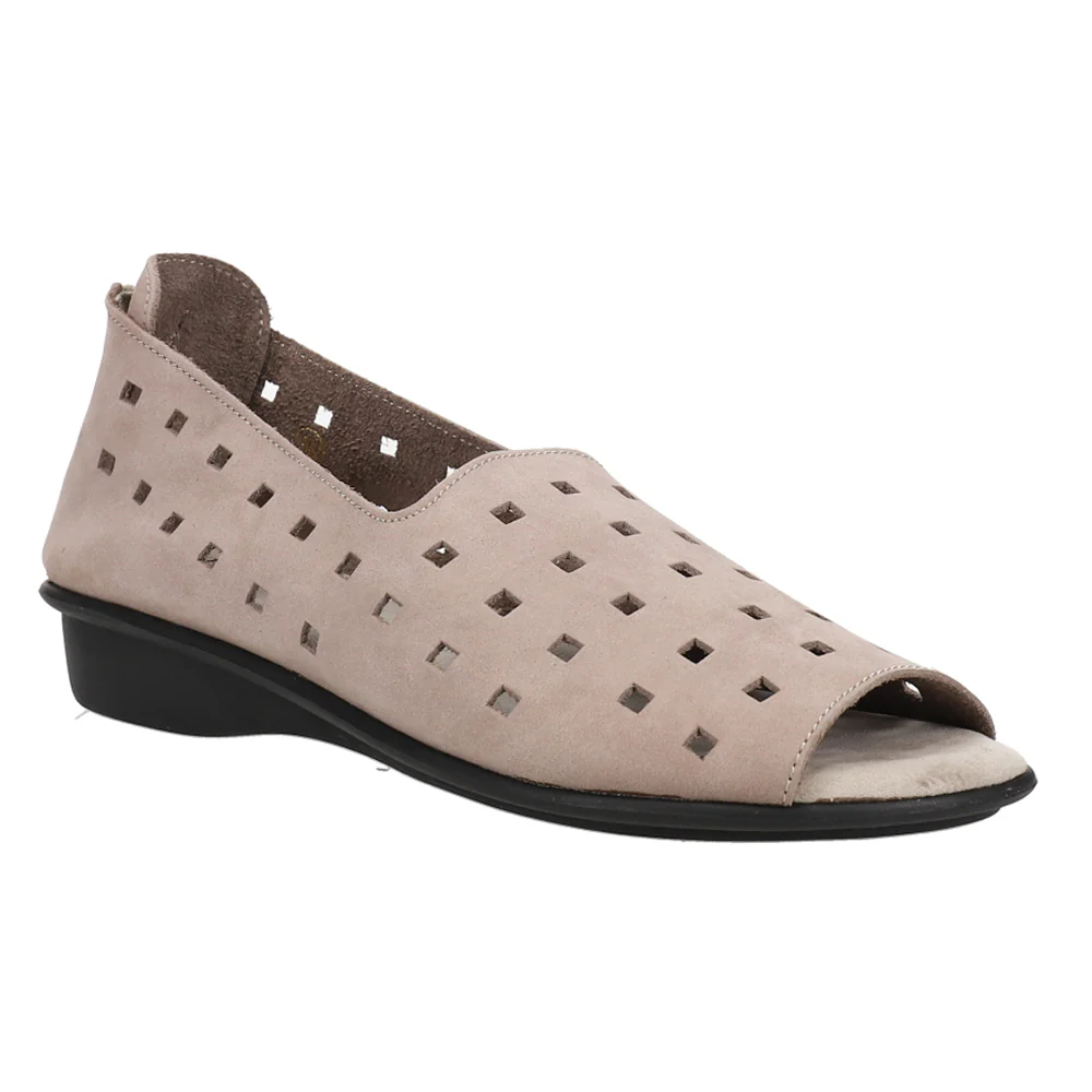 Evonne Nubuck Cut Outs Slip On Flats - Image 2