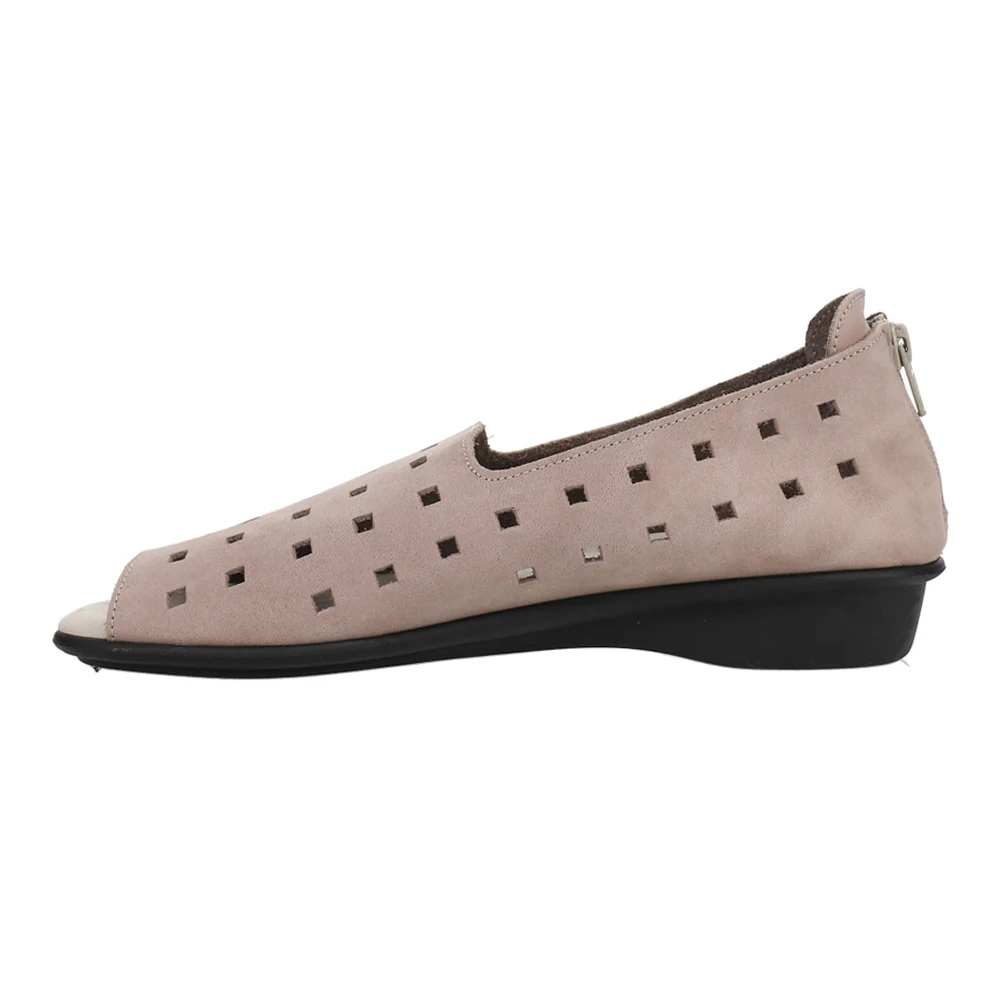 Evonne Nubuck Cut Outs Slip On Flats - Image 3