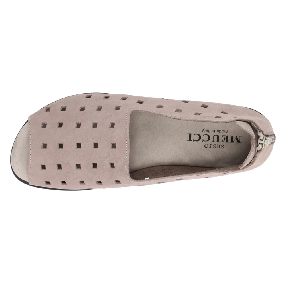 Evonne Nubuck Cut Outs Slip On Flats - Image 4
