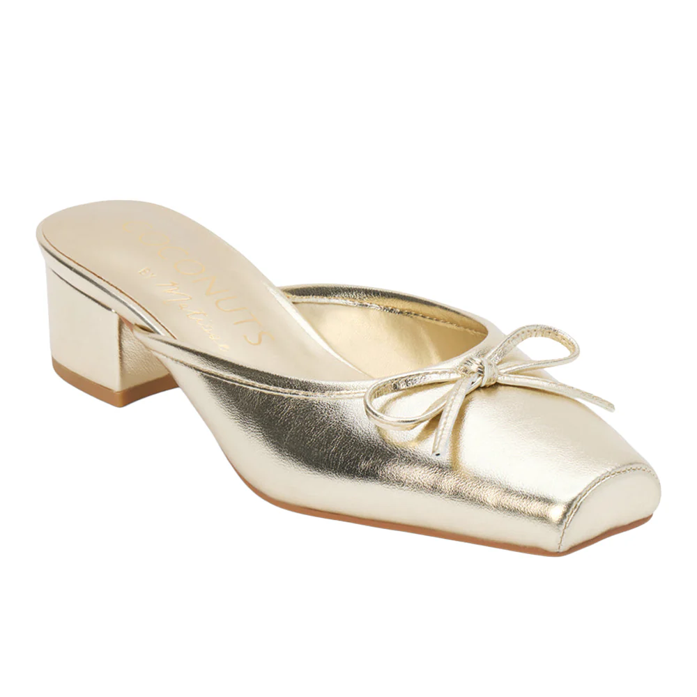 Geneva Metallic Block Heel Mules - Image 2