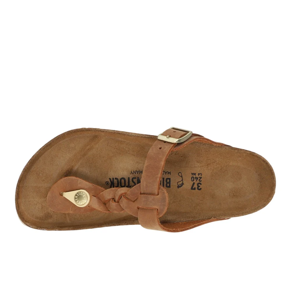 Gizeh Braided Oiled Leather Sandals - Image 4