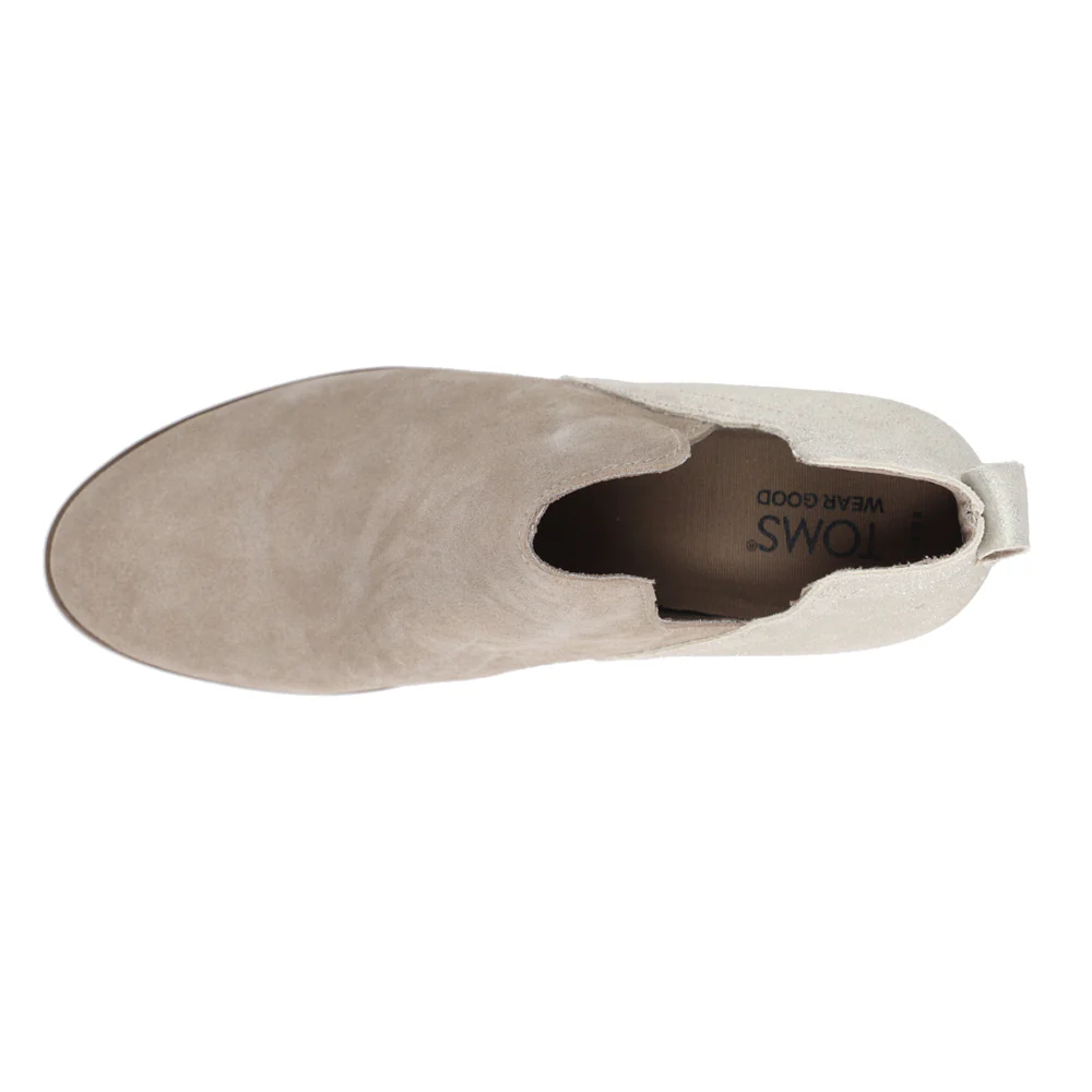Gwen Metallic Round Toe Wedge Bootie - Image 4