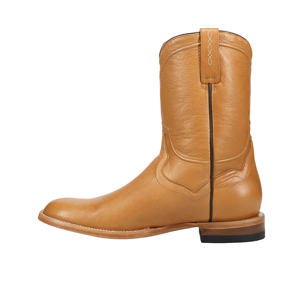Hartwell Leather Round Toe Pull On Cowboy Boots - Image 3