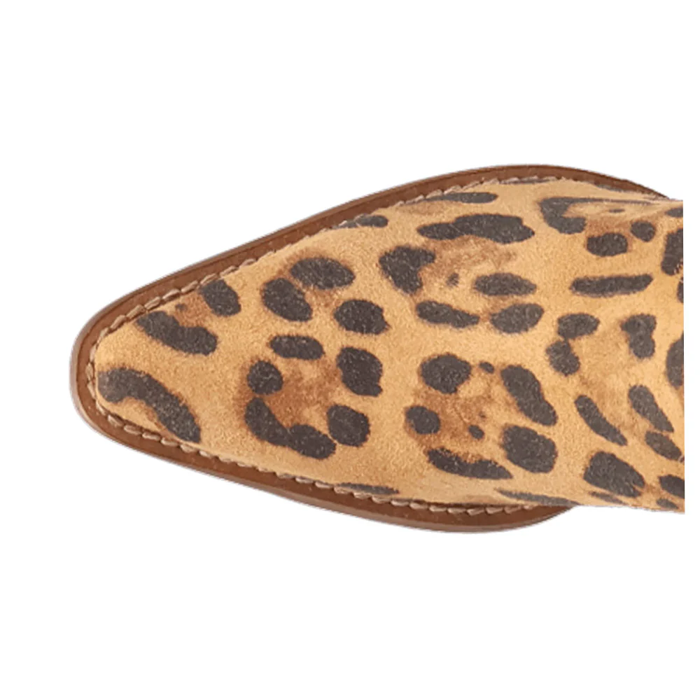 Hensley Leopard Embroidered Snip Toe Pull On Boots - Image 4