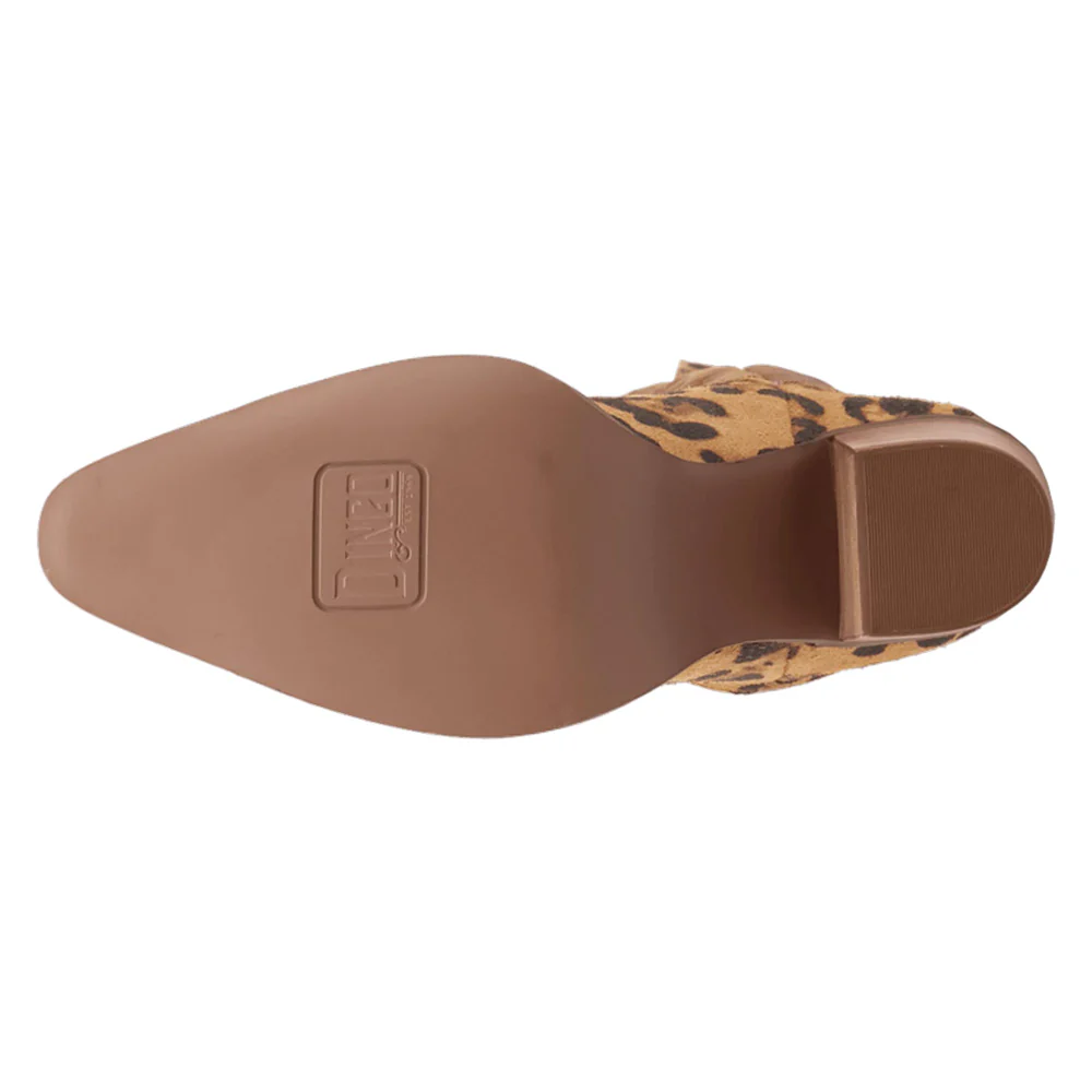 Hensley Leopard Embroidered Snip Toe Pull On Boots - Image 5