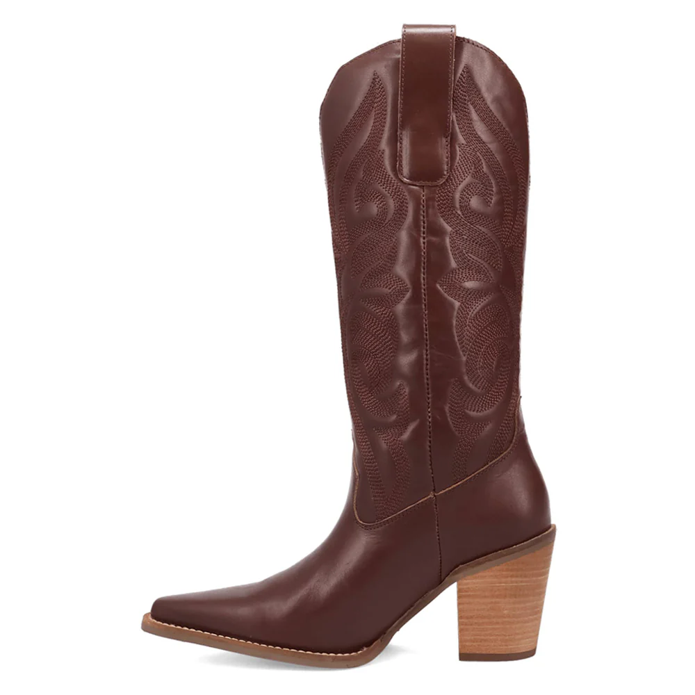 Hensley Embroidered Snip Toe Pull On Boots - Image 3