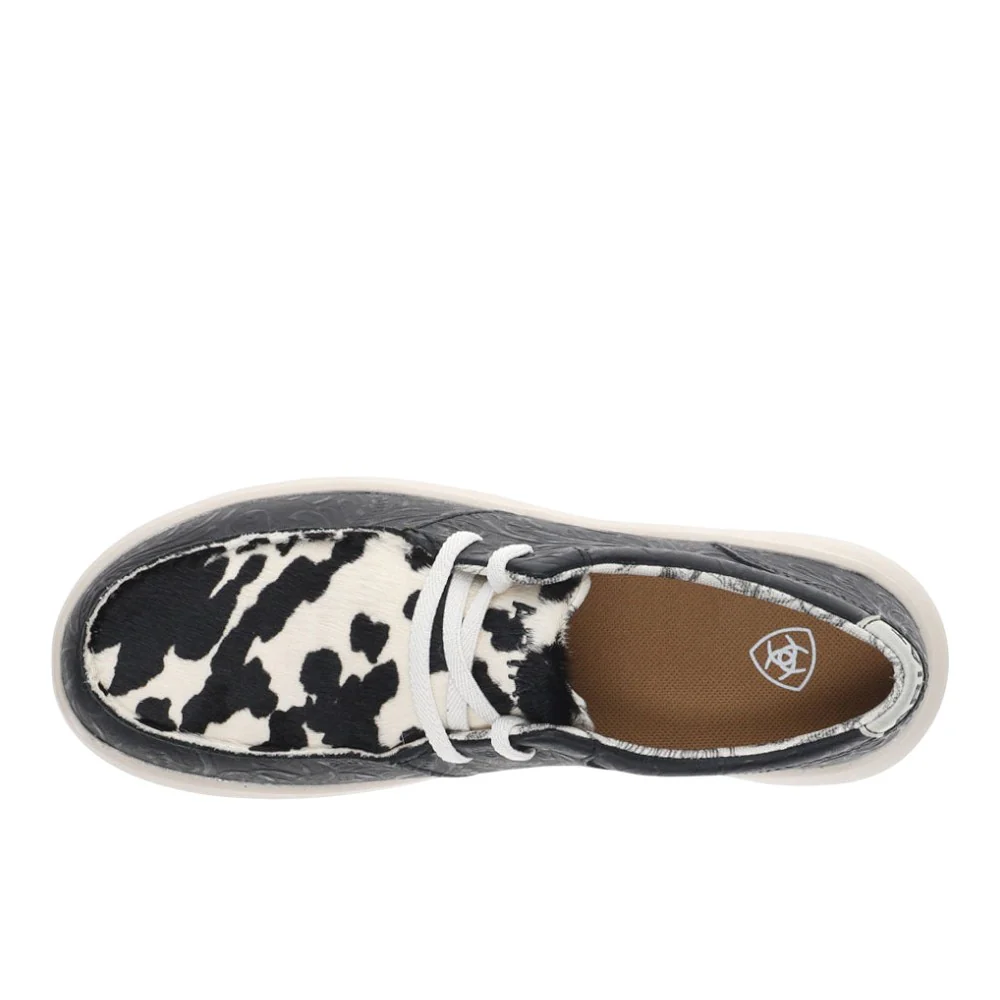 Hilo Cow Print Embossed Boat Shoes - Image 4