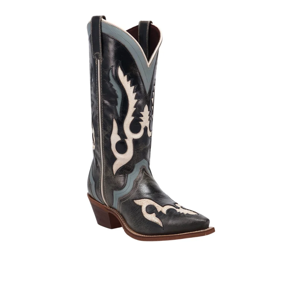 Honky-tonk Halo Leather Pull On Snip Toe Cowboy Boots - Image 2