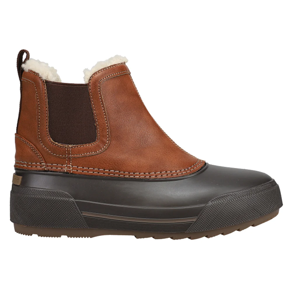 Icicles Round Toe Pull On Chelsea Booties