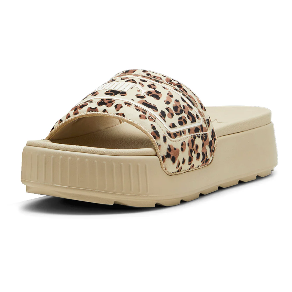Karmen Drama Leopard Platform Slide Sandals - Image 2
