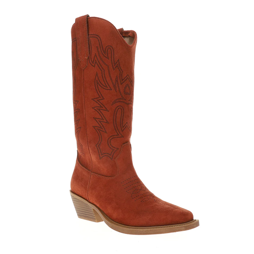 Kit Laser Embroidered Square Toe Pull On Cowboy Boots - Image 2