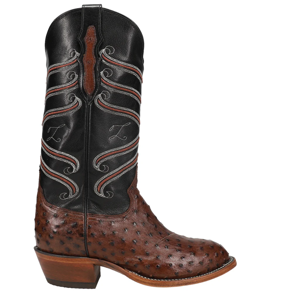 Kosse 13 Inch Full Quill Ostrich Round Toe Cowboy Boots