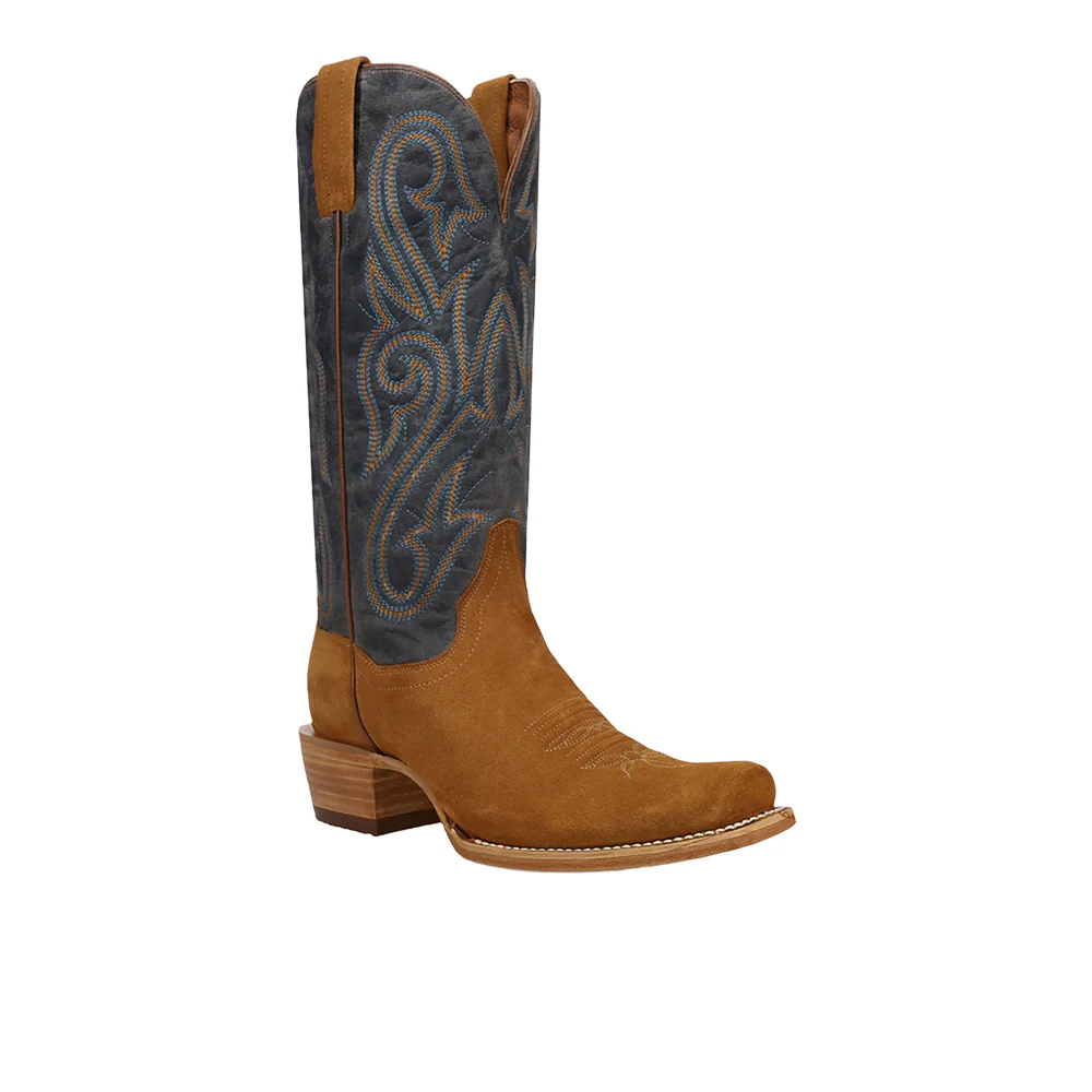 Lanessa Leather Square Toe Pull On Cowboy Boots - Image 2