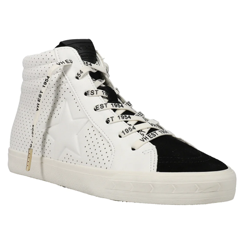 Lester Perforated High Top Slip On Sneakers - Image 2