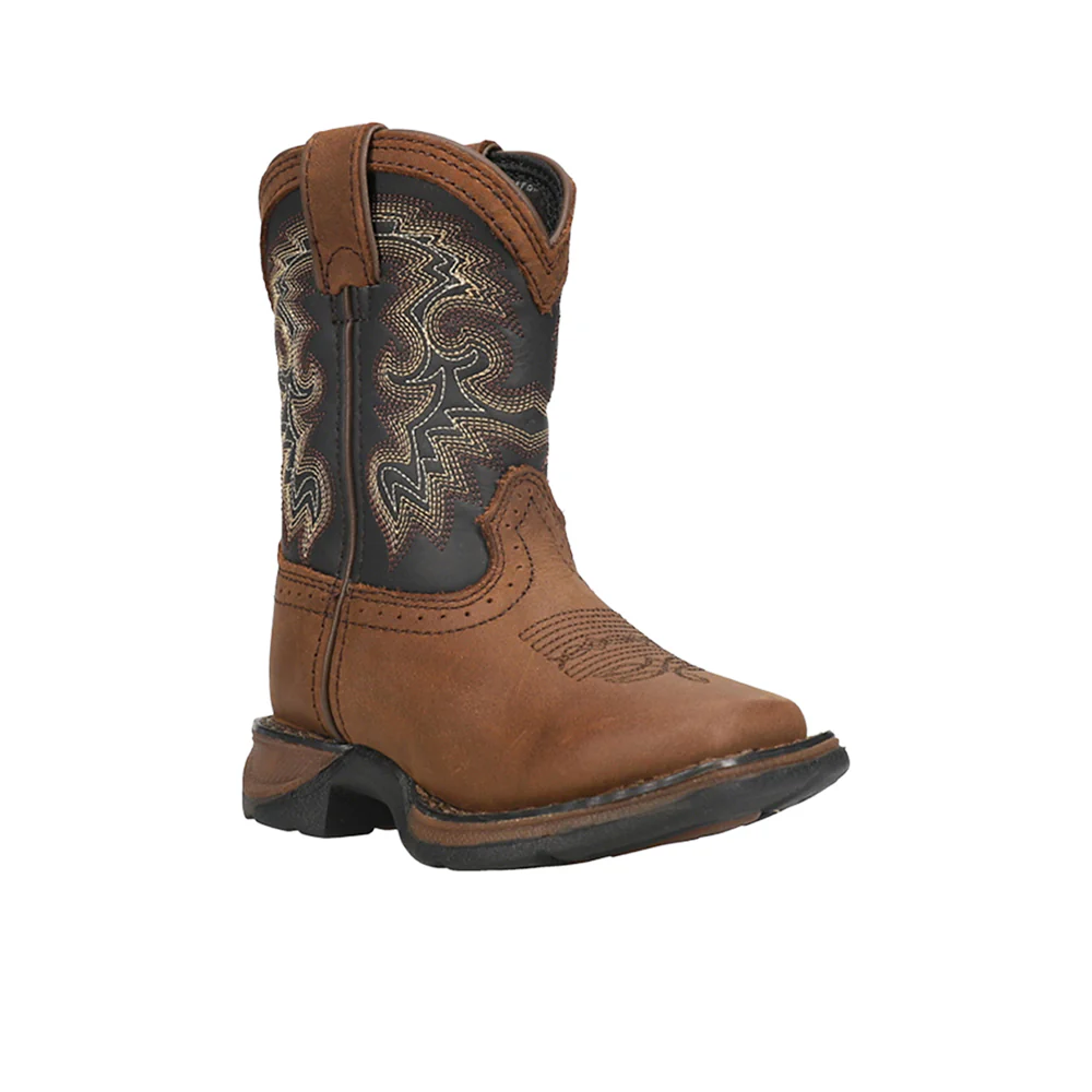 Lil' Square Toe Pull On Cowboy Boots (Toddler) - Image 2