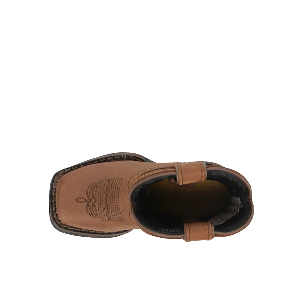Lil' Square Toe Pull On Cowboy Boots (Toddler) - Image 4