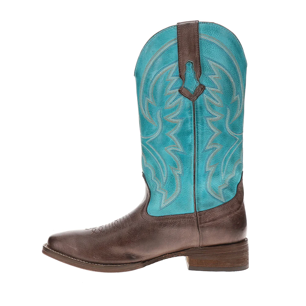 Lindsey Embroidered Square Toe Pull On Cowboy Boots - Image 3