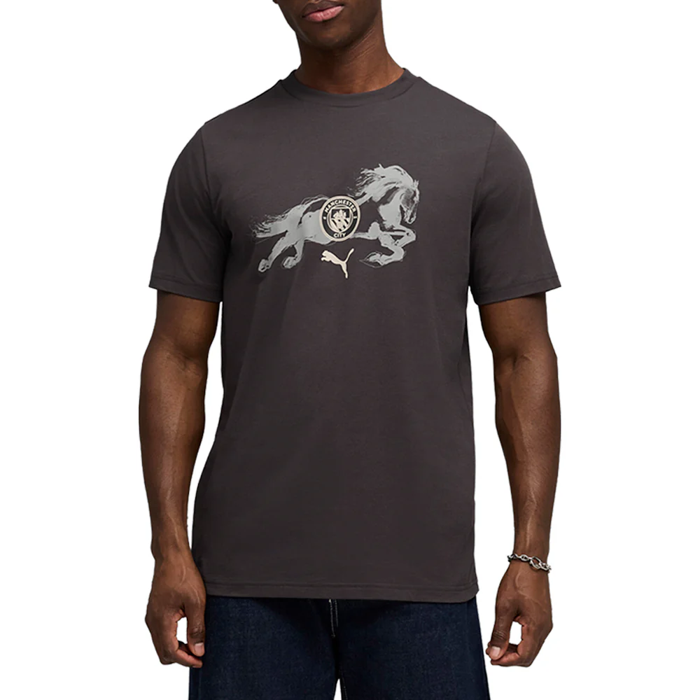 MANCHESTER CITY X YEAR OF THE HORSE Graphic Crew Neck Short Sleeve T-Shirt - Image 3