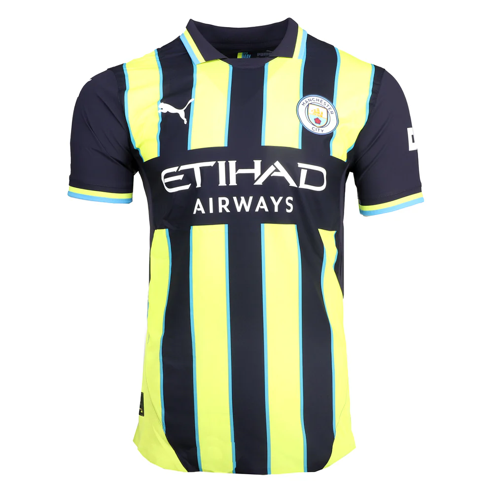 Manchester City F.C. Away Collared Short Sleeve Soccer Jersey