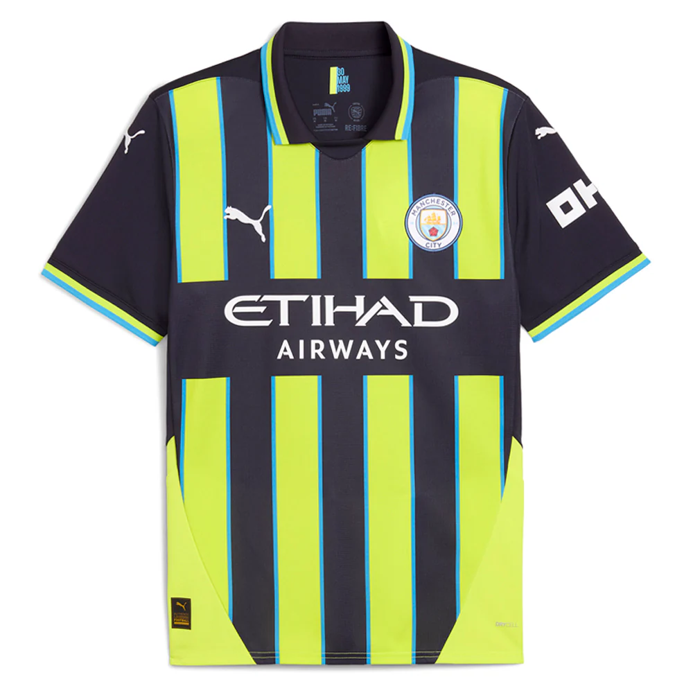Manchester City F.C. Away Collared Short Sleeve Replica Jersey - Image 3
