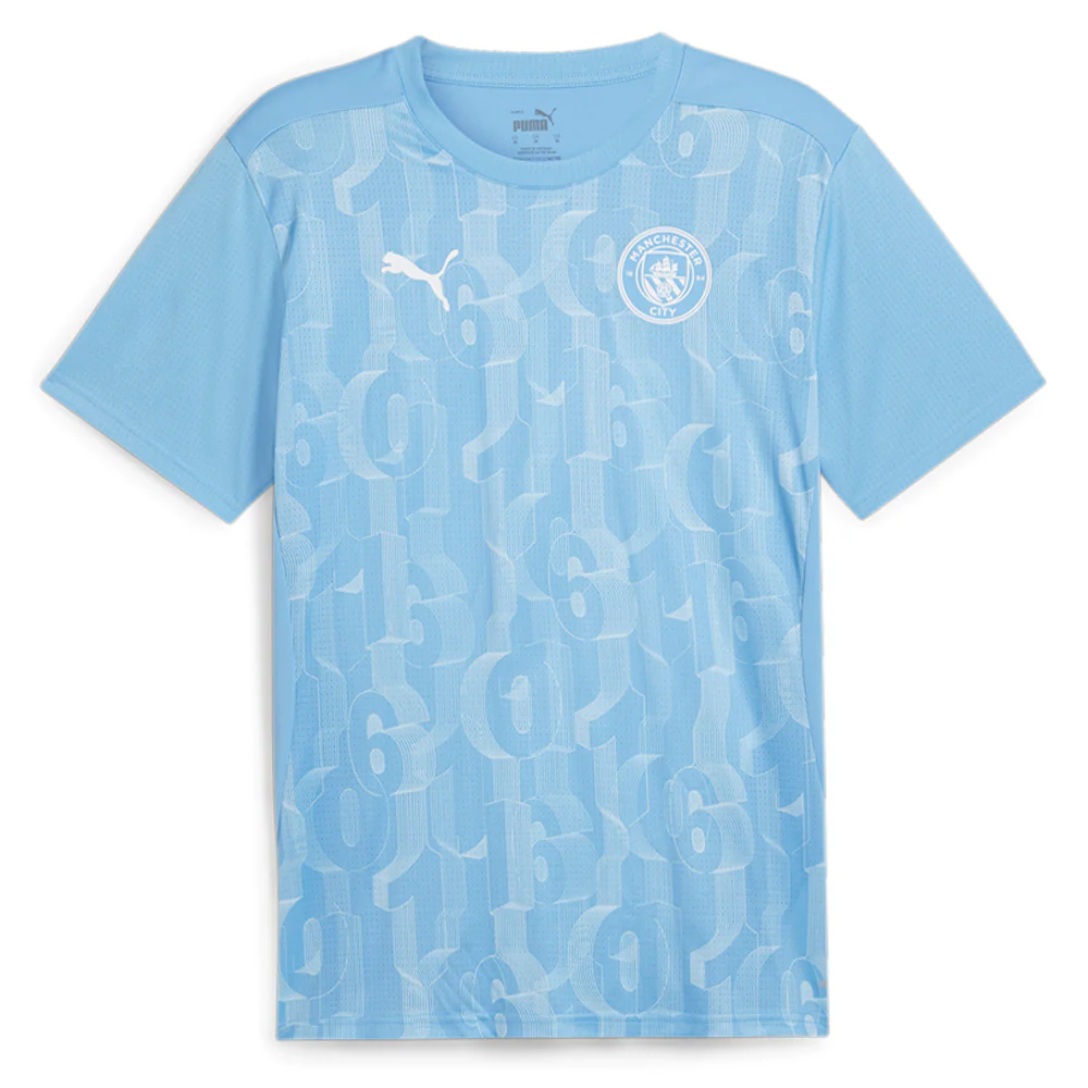 Manchester City F.C. Pre Match Crew Neck Short Sleeve Soccer Jersey - Image 3