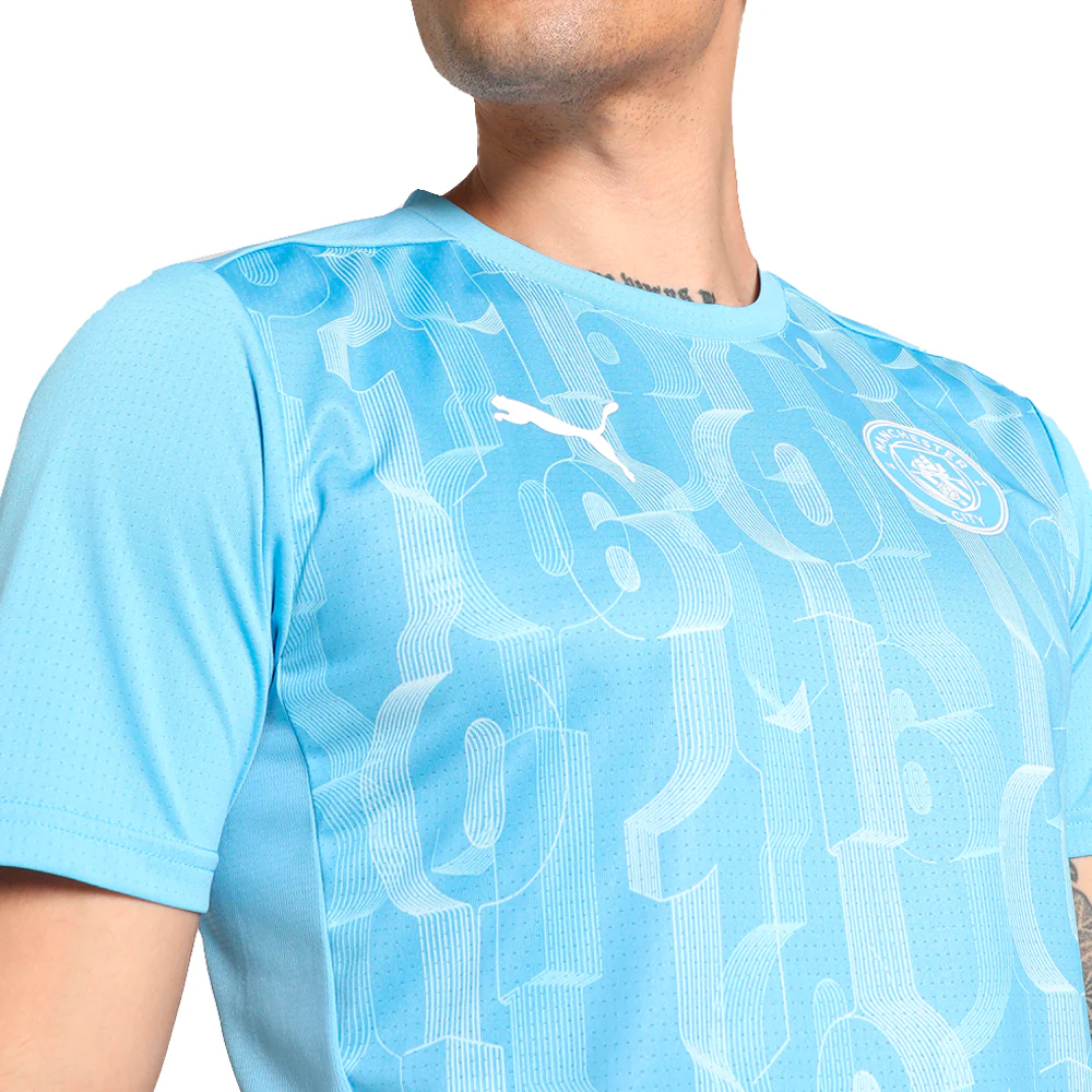 Manchester City F.C. Pre Match Crew Neck Short Sleeve Soccer Jersey - Image 5