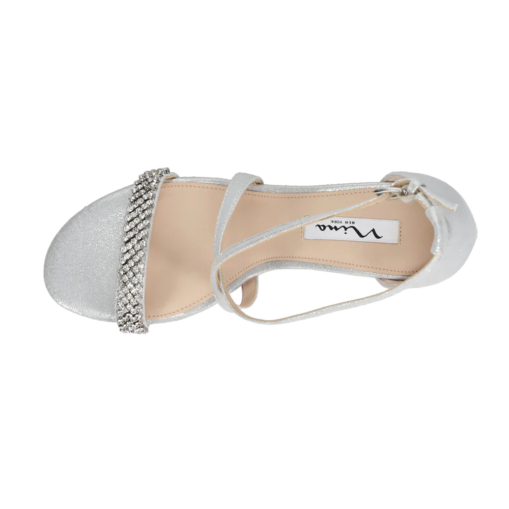Nora Rhinestone Block Heel Sandals - Image 4