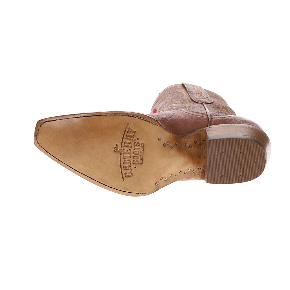Oklahoma Gameday Snip Toe Pull On Cowboy Booties - Image 5